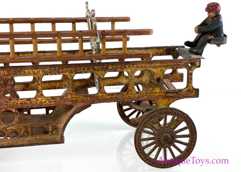 Hubley LARGE Cast Iron No. 126 Hook and Ladder Relic <FONT COLOR="ff000 ">*SOLD*</font> - Image 12