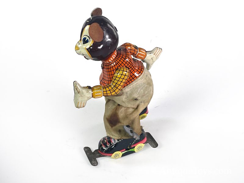 TPS Roller Skating Bear Windup Tin Japanese Toy <FONT COLOR="ff000 ">*SOLD*</font> - Image 9