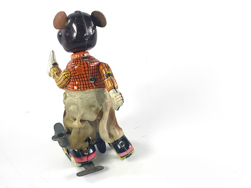 TPS Roller Skating Bear Windup Tin Japanese Toy <FONT COLOR="ff000 ">*SOLD*</font> - Image 8