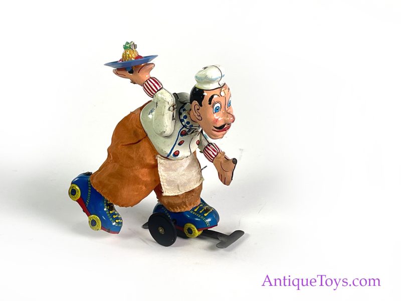 TPS Roller Skating Chef Windup Tin Japanese Toy <FONT COLOR="ff000 ">*SOLD*</font>
