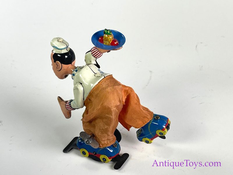 TPS Roller Skating Chef Windup Tin Japanese Toy <FONT COLOR="ff000 ">*SOLD*</font> - Image 8