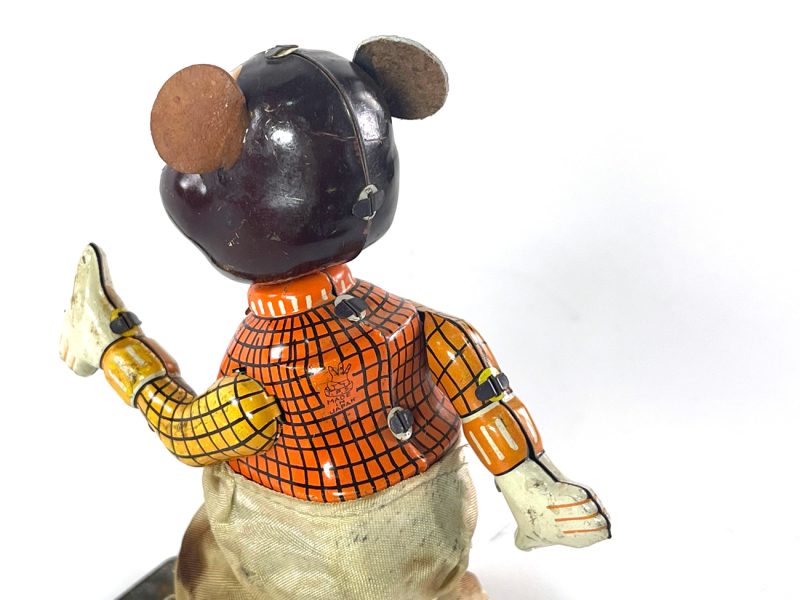 TPS Roller Skating Bear Windup Tin Japanese Toy <FONT COLOR="ff000 ">*SOLD*</font> - Image 6