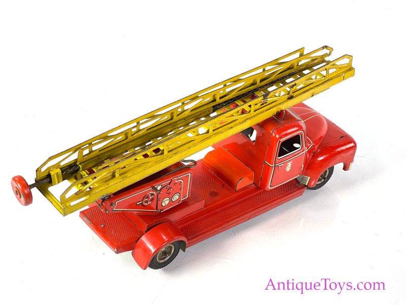 Tippco Toys Company (Tipp & Co., TCO) Tin Lithographed Friction Fire Engine Ladder Truck <FONT COLOR="ff000 ">*SOLD*</font> - Image 5