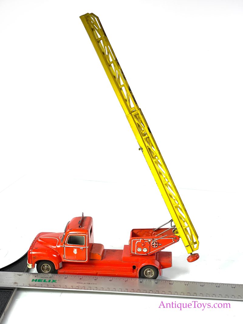 Tippco Toys Company (Tipp & Co., TCO) Tin Lithographed Friction Fire Engine Ladder Truck <FONT COLOR="ff000 ">*SOLD*</font> - Image 7