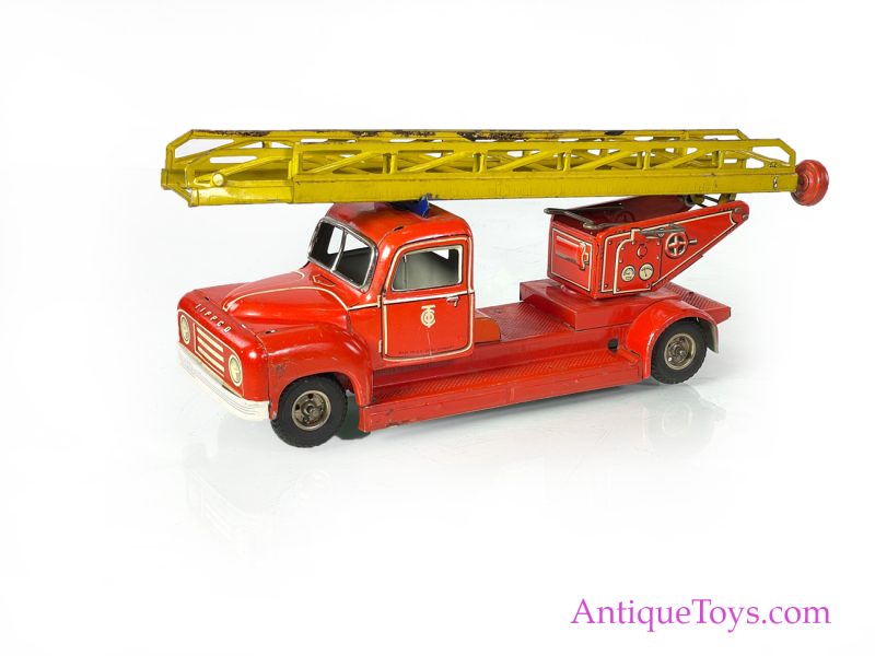 Tippco Toys Company (Tipp & Co., TCO) Tin Lithographed Friction Fire Engine Ladder Truck <FONT COLOR="ff000 ">*SOLD*</font> - Image 9