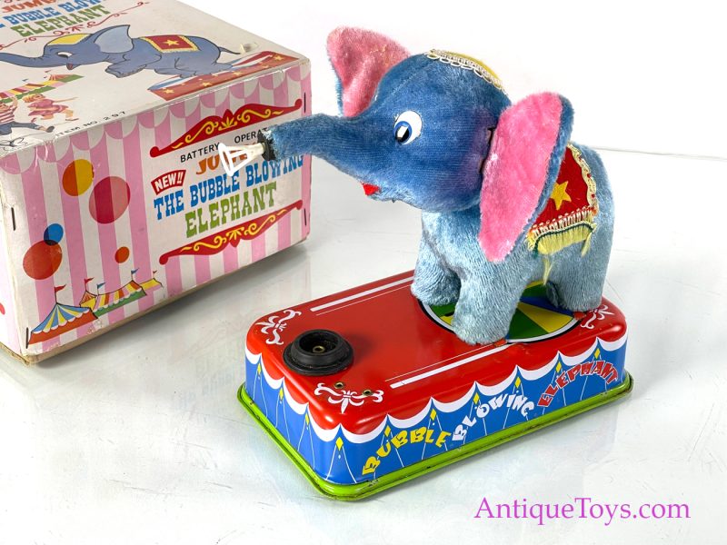 Yonezawa Toys (Y) Tin Lithographed Battery Operated “Jumbo the Bubble Blowing Elephant” Japanese Toy <FONT COLOR="ff000 ">*SOLD*</font> - Image 2