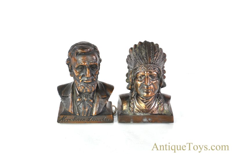 Banthrico Native American Indian Chief & Miller 1st Federal Savings & Loan Abraham Lincoln Penny Coin Still Banks <FONT COLOR="ff000 ">*SOLD*</font>