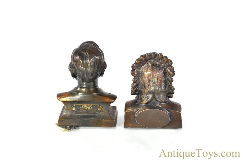 Banthrico Native American Indian Chief & Miller 1st Federal Savings & Loan Abraham Lincoln Penny Coin Still Banks <FONT COLOR="ff000 ">*SOLD*</font> - Image 2
