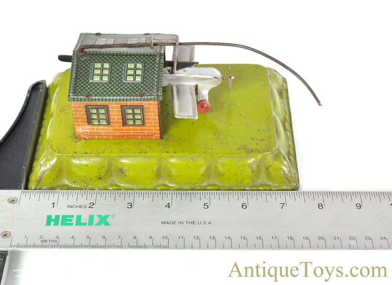Gescha Toys ca. 1928 Tin Lithographed Windup Airplane and Hangar German Toy <FONT COLOR="ff000 ">*SOLD*</font> - Image 10