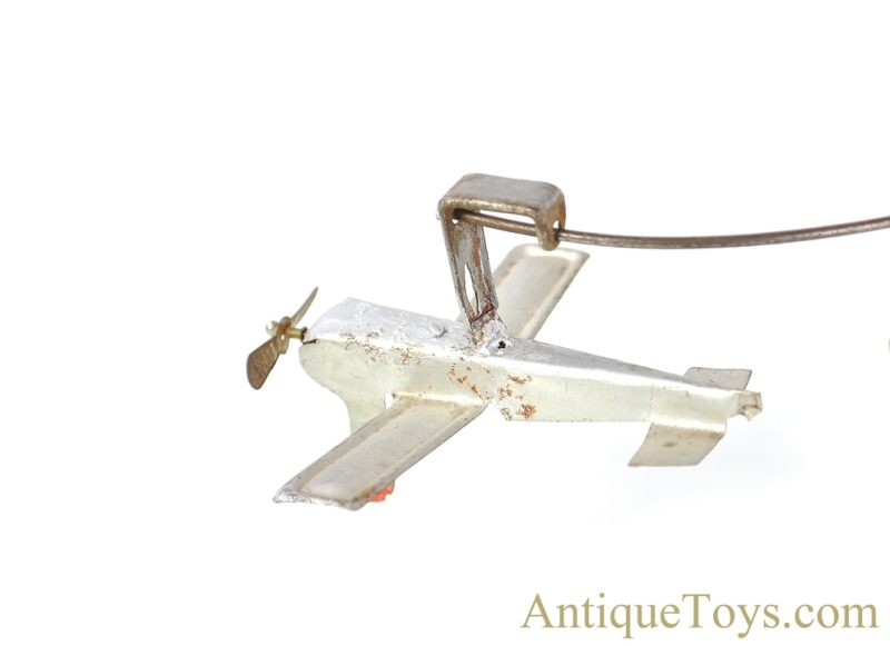 Gescha Toys ca. 1928 Tin Lithographed Windup Airplane and Hangar German Toy <FONT COLOR="ff000 ">*SOLD*</font> - Image 9