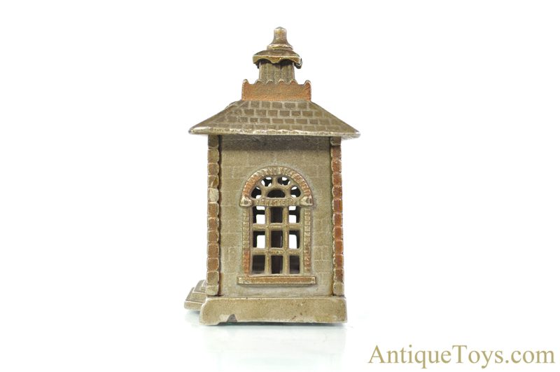 Kenton/Grey Iron Casting Co. ca. 1930's Cast Iron "State Bank" Regents Advertising Specimen Architectural Penny Coin Bank <FONT COLOR="ff000 ">*SOLD*</font> - Image 4