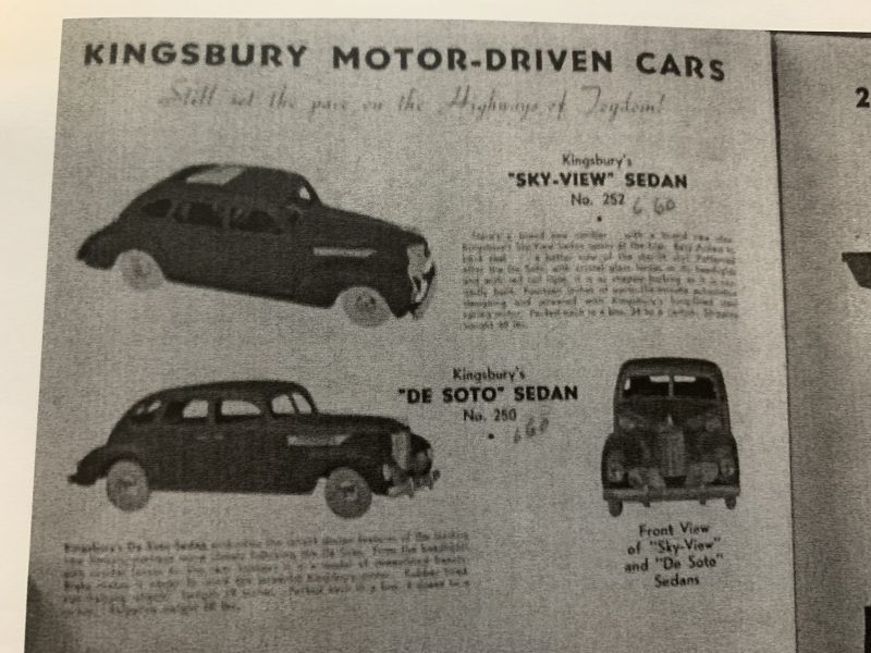 Kingsbury Manufacturing Co. Rare ca. 1940's No. 250 Pressed Steel Windup Desoto Sedan <FONT COLOR="ff000 ">*SOLD*</font> - Image 9