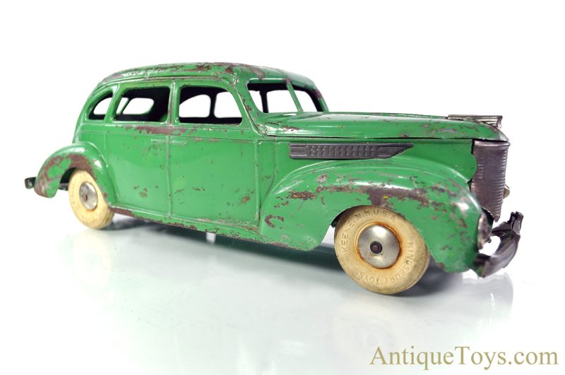 Kingsbury Manufacturing Co. Rare ca. 1940's No. 250 Pressed Steel Windup Desoto Sedan <FONT COLOR="ff000 ">*SOLD*</font>