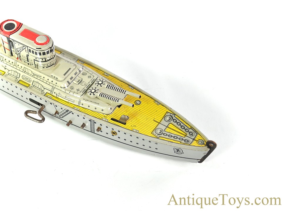 Marx Tin Lithographed Windup “Mechanical Sparkling Warship