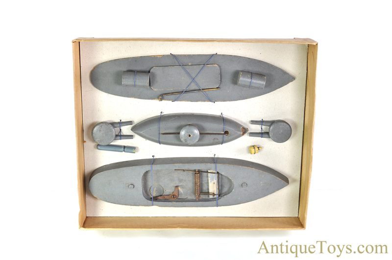 A. Schoenhut Co. ca. 1920’s Wooden "Schoenhut's Submarine and Dreadnaught Naval War Toy" in Box <FONT COLOR="ff000 ">*SOLD*</font> - Image 3
