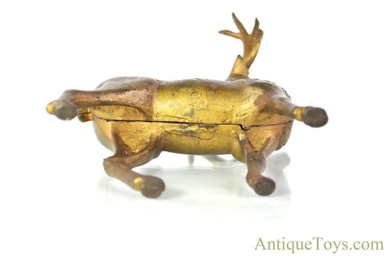 A.C. Williams Cast Iron No. 8048 Large Gold Reindeer Elk Still Penny Coin Bank <FONT COLOR="ff000 ">*SOLD*</font> - Image 4