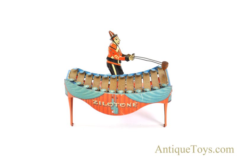 Wolverine Supply & Mfg. Co. ca. 1930's Pressed Steel & Lithographed Tin Windup No. 48 Zilotone with Discs <FONT COLOR="ff000 ">*SOLD*</font> - Image 3