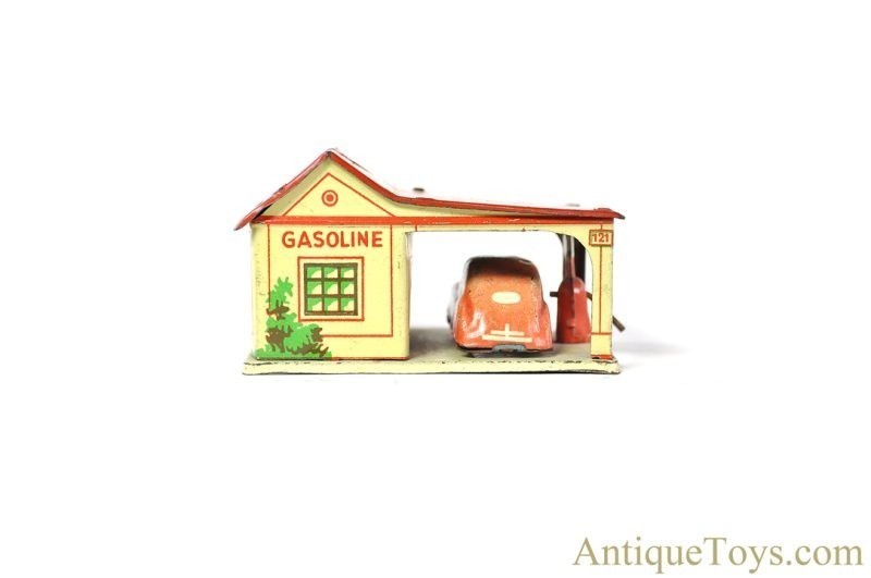 German Tin Lithographed Esso Gas Station Benzol Gasoline Tank Station <FONT COLOR="ff000 ">*SOLD*</font> - Image 3