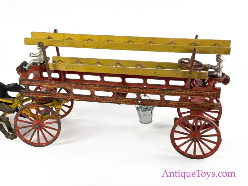 Hubley Cast Iron Horse Drawn Fire Ladder Wagon <FONT COLOR="ff000 ">*SOLD*</font> - Image 8
