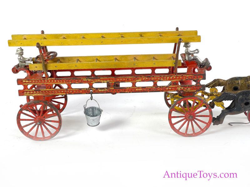 Hubley Cast Iron Horse Drawn Fire Ladder Wagon <FONT COLOR="ff000 ">*SOLD*</font> - Image 5