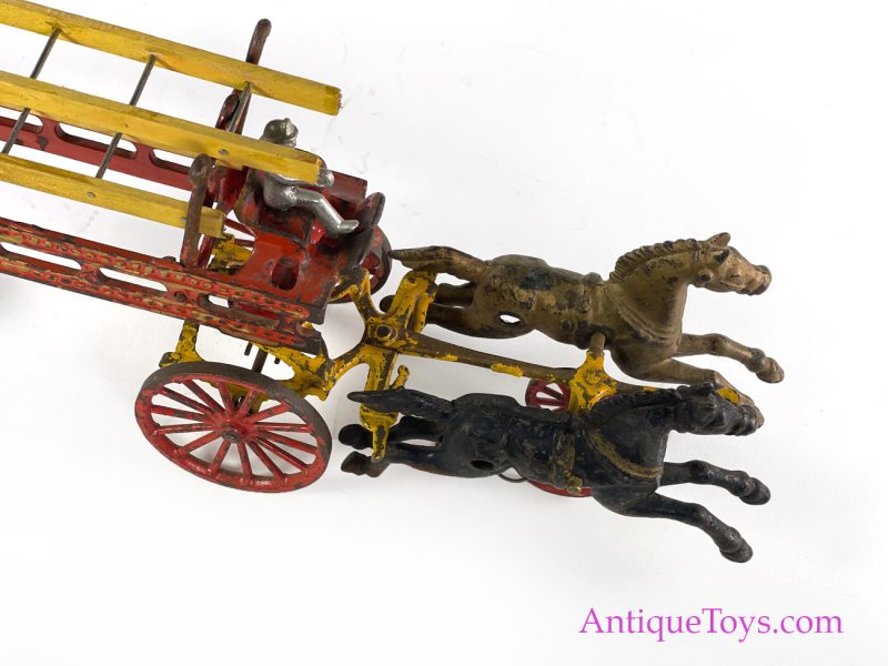 Hubley Cast Iron Horse Drawn Fire Ladder Wagon <FONT COLOR="ff000 ">*SOLD*</font> - Image 4