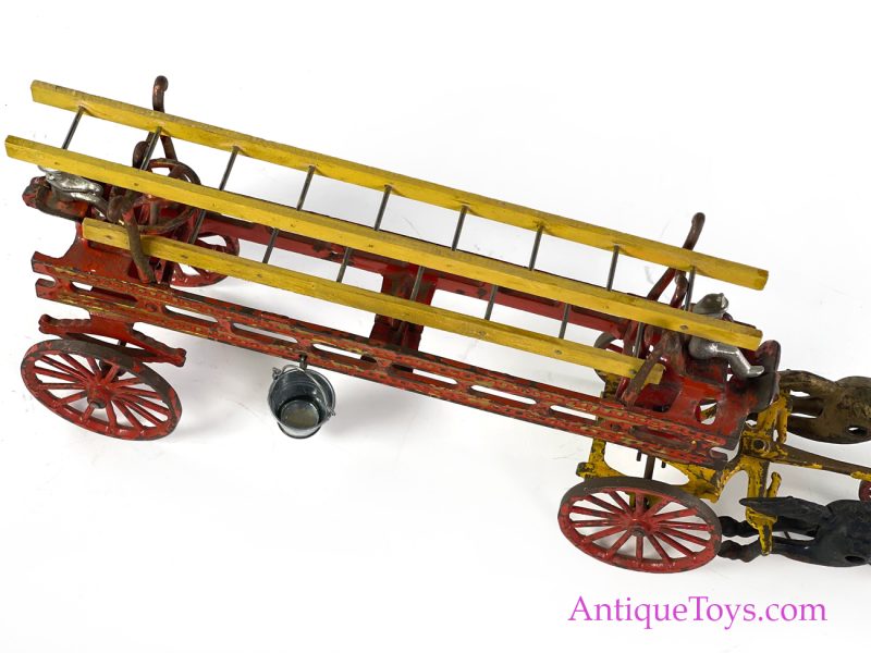 Hubley Cast Iron Horse Drawn Fire Ladder Wagon <FONT COLOR="ff000 ">*SOLD*</font> - Image 3