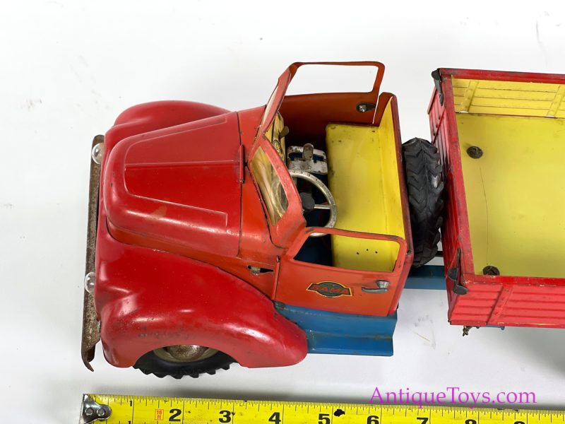 Gama Tin Lithographed Windup Tilt Bed Truck German Toy <FONT COLOR="ff000 ">*SOLD*</font> - Image 13