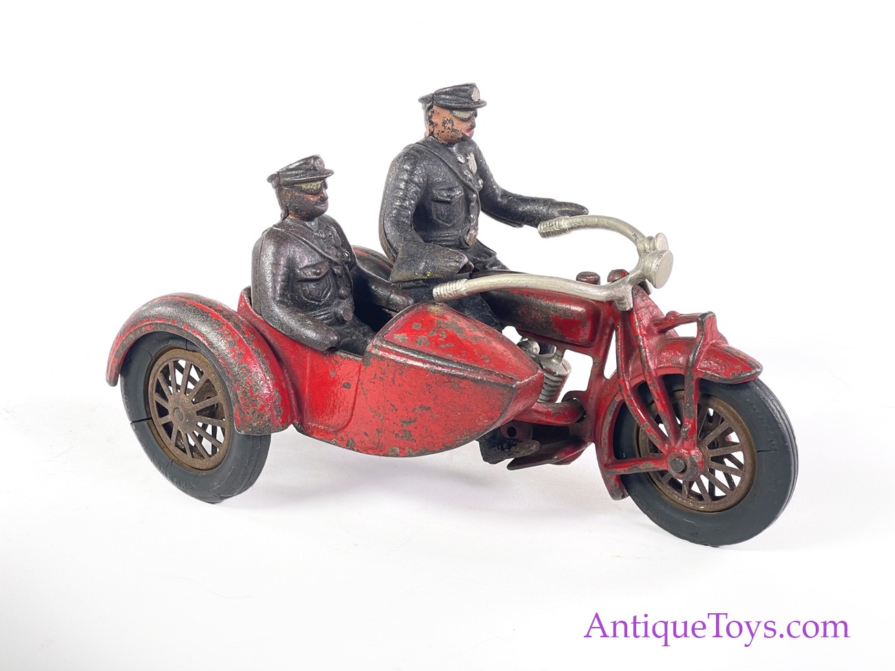 Hubley Cast Iron Indian Motorcycle with Cops