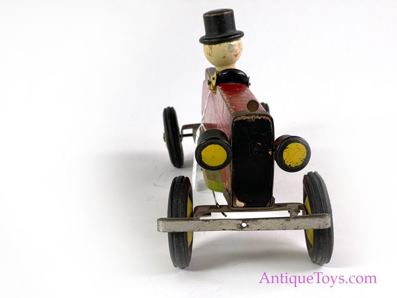 Hustler Toy Corp. Wooden Pull Toy Racecar with Man <FONT COLOR="ff000 ">*SOLD*</font> - Image 7