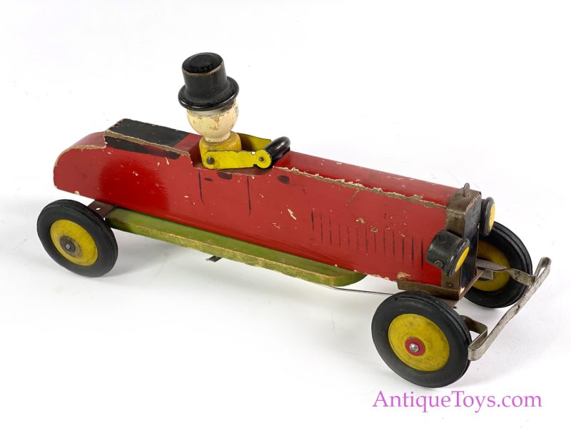 Hustler Toy Corp. Wooden Pull Toy Racecar with Man <FONT COLOR="ff000 ">*SOLD*</font> - Image 6