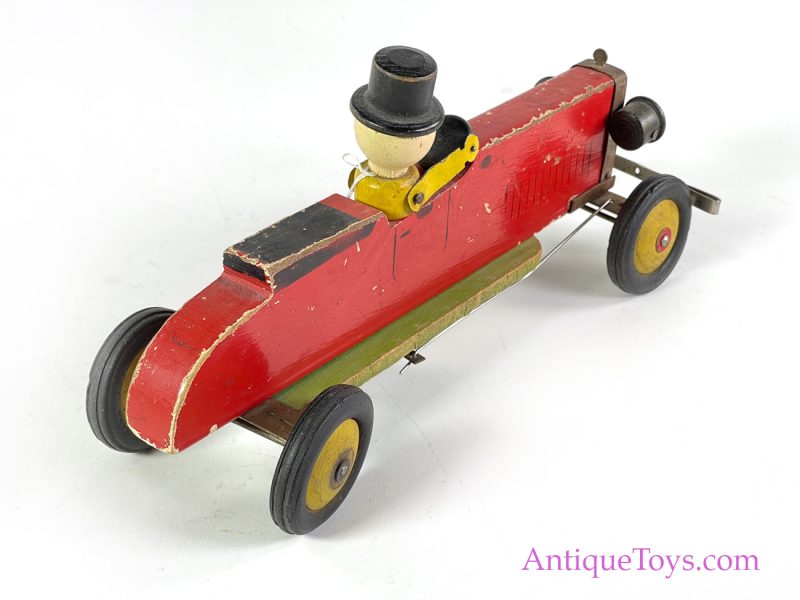 Hustler Toy Corp. Wooden Pull Toy Racecar with Man <FONT COLOR="ff000 ">*SOLD*</font> - Image 4