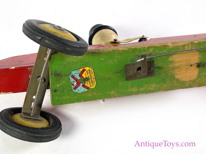 Hustler Toy Corp. Wooden Pull Toy Racecar with Man <FONT COLOR="ff000 ">*SOLD*</font> - Image 2