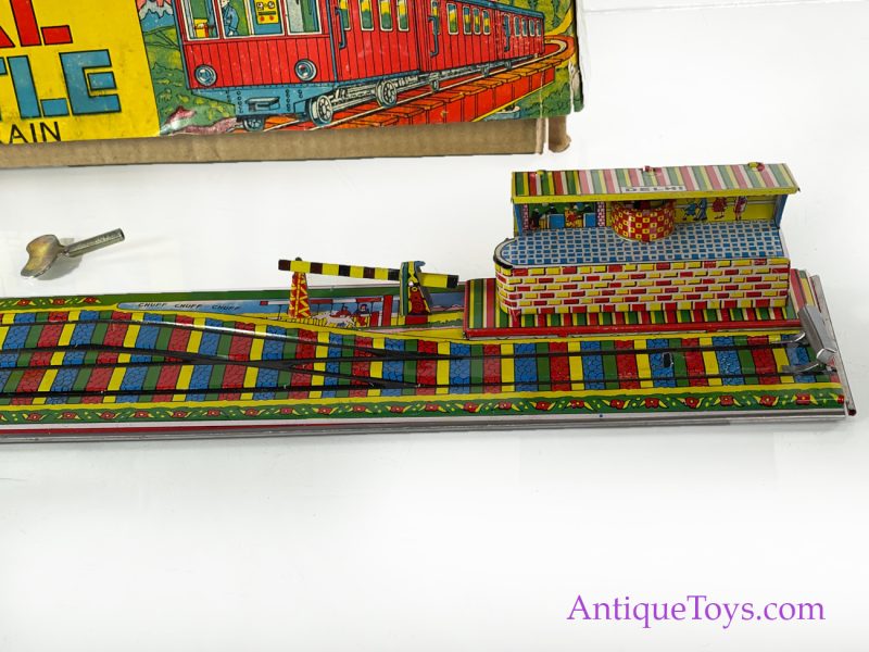 Aepacoal Toys Tin Lithographed Windup Local Shuttle Train in Box Made in India for Sale <FONT COLOR="ff000 ">*SOLD*</font> - Image 14