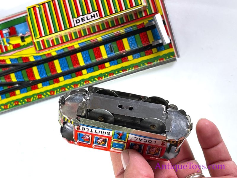 Aepacoal Toys Tin Lithographed Windup Local Shuttle Train in Box Made in India for Sale <FONT COLOR="ff000 ">*SOLD*</font> - Image 4