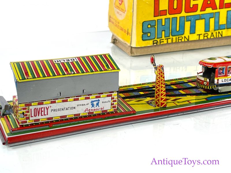 Aepacoal Toys Tin Lithographed Windup Local Shuttle Train in Box Made in India for Sale <FONT COLOR="ff000 ">*SOLD*</font> - Image 13