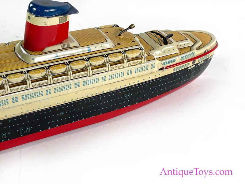 Yonezawa Toys (Y) Tin Lithographed Battery Operated "United States" Ocean Liner Ship Japanese Toy <FONT COLOR="ff000 ">*SOLD*</font> - Image 11