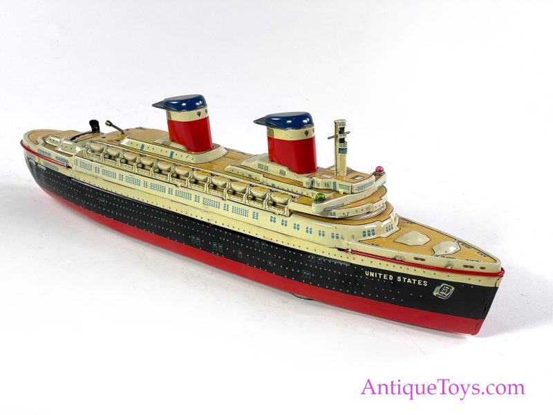 Yonezawa Toys (Y) Tin Lithographed Battery Operated "United States" Ocean Liner Ship Japanese Toy <FONT COLOR="ff000 ">*SOLD*</font> - Image 9