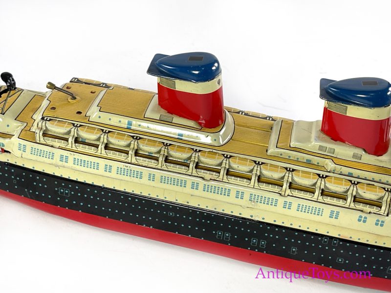 Yonezawa Toys (Y) Tin Lithographed Battery Operated "United States" Ocean Liner Ship Japanese Toy <FONT COLOR="ff000 ">*SOLD*</font> - Image 7