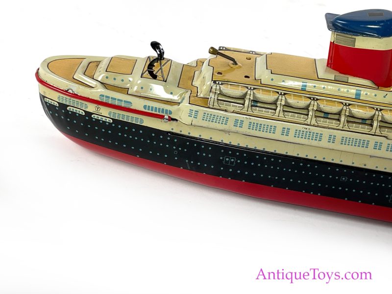 Yonezawa Toys (Y) Tin Lithographed Battery Operated "United States" Ocean Liner Ship Japanese Toy <FONT COLOR="ff000 ">*SOLD*</font> - Image 6