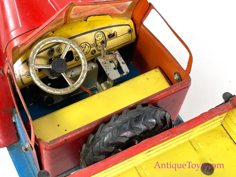 Gama Tin Lithographed Windup Tilt Bed Truck German Toy <FONT COLOR="ff000 ">*SOLD*</font> - Image 2