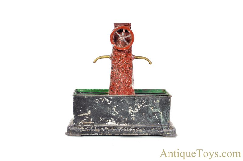 Carette ca. 1911 Tin Hand Painted 197/00 Water Well Fountain Steam Toy Accessory <FONT COLOR="ff000 ">*SOLD*</font>