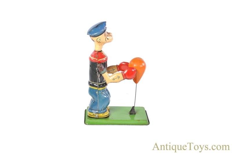 J. Chein ca. 1930's Tin Lithographed Windup No. 257 "Popeye Bag Puncher" <FONT COLOR="ff000 ">*SOLD*</font> - Image 2