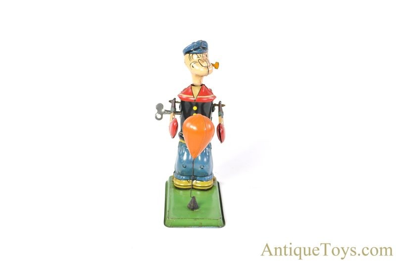 J. Chein ca. 1930's Tin Lithographed Windup No. 257 "Popeye Bag Puncher" <FONT COLOR="ff000 ">*SOLD*</font> - Image 4