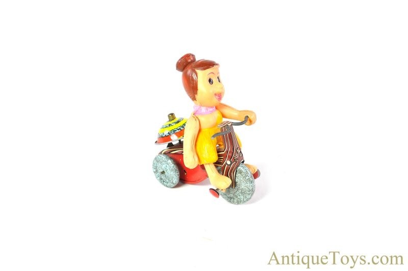 Frankonia Tin Lithographed Battery Operated "Fred Flintstone" Bedrock Band" & Linemar/Marx Wilma Flintstone Windup Tricycle for Sale <FONT COLOR="ff000 ">*SOLD*</font> - Image 7