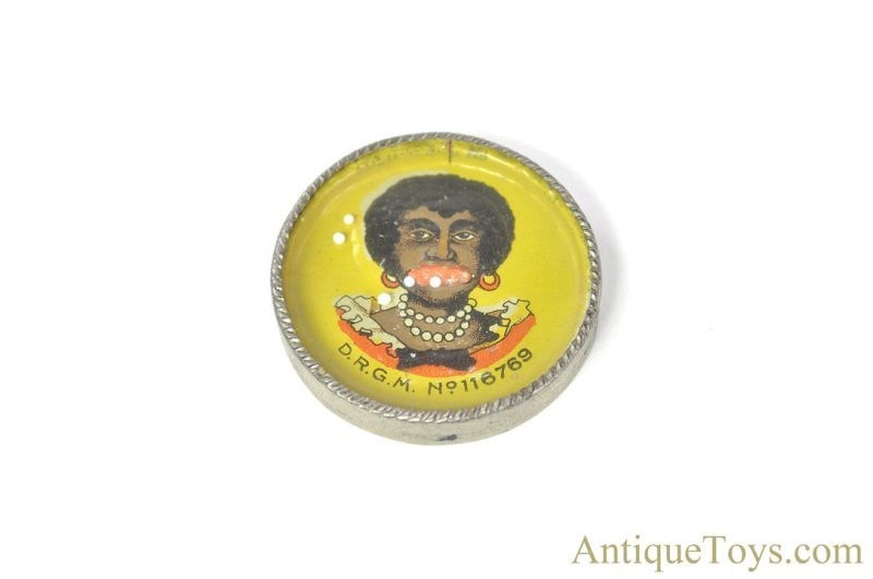 German Made Tin Lithographed Advertising Promo Puzzle Game Ed. Swisler's Grand Rapids Black Americana Toy <FONT COLOR="ff000 ">*SOLD*</font>
