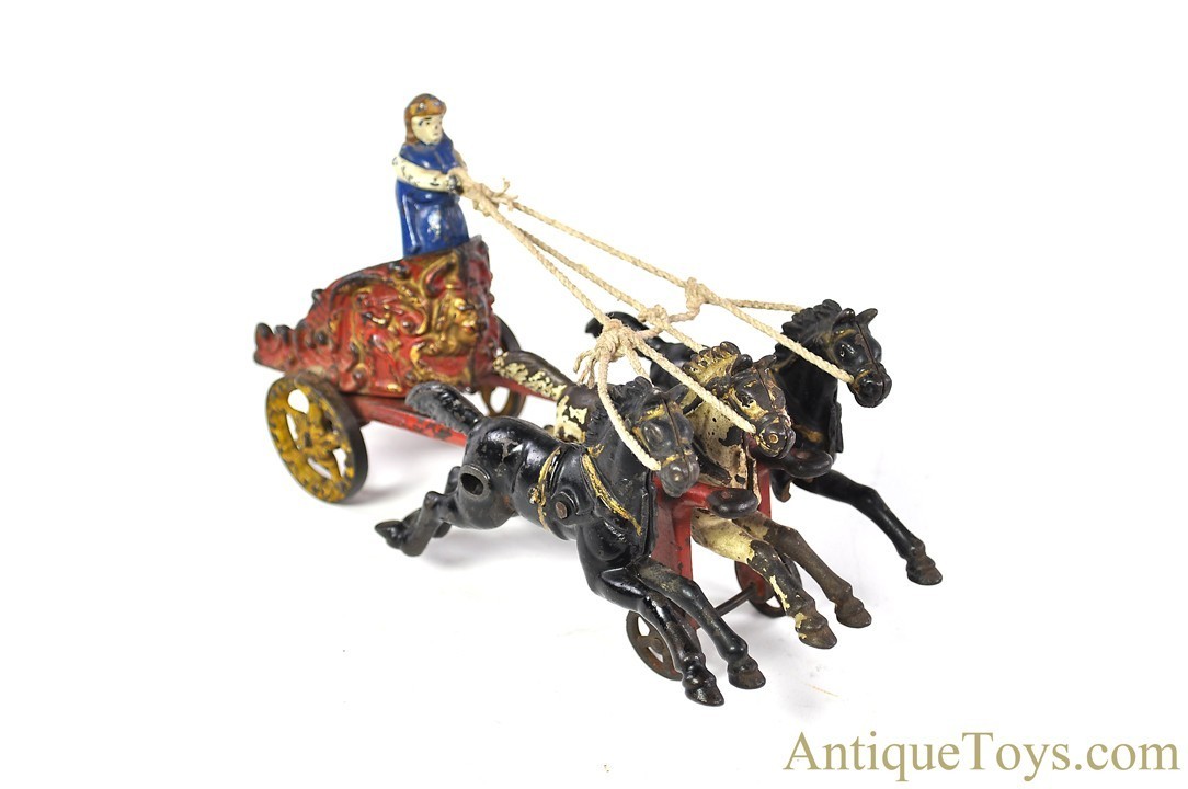 Hubley ca. 1910's Cast Iron #704 Horse Drawn Royal Circus Chariot <FONT COLOR="ff000 ">*SOLD*</font> - Image 6