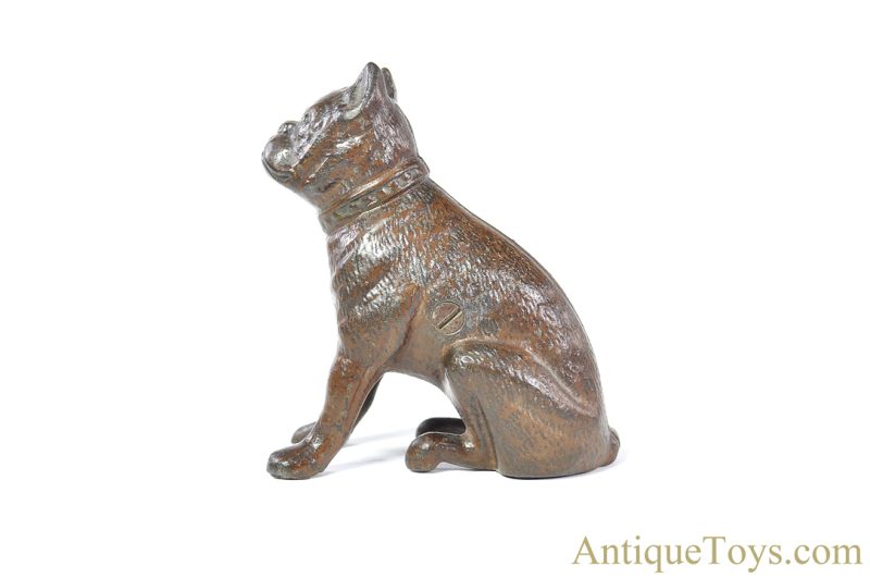 Hubley Cast Iron No. 826 Boxer Bulldog "Dog Bank" Still Penny Coin Bank <FONT COLOR="ff000 ">*SOLD*</font> - Image 3