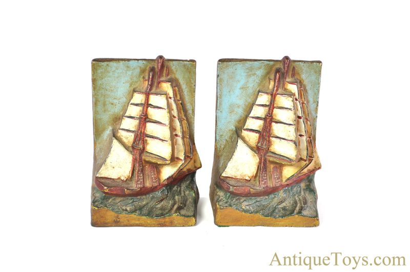 Hubley Cast Iron Warship Clipper Sailing Ship Bookends <FONT COLOR="ff000 ">*SOLD*</font> - Image 8