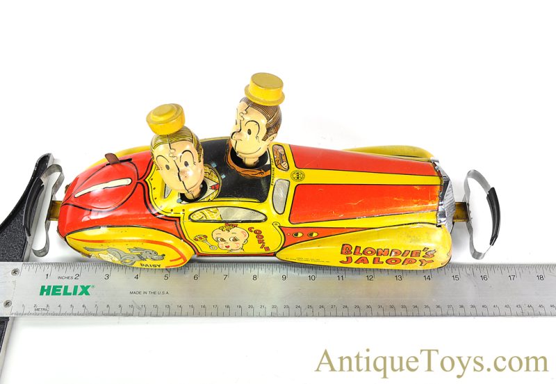 Marx ca. 1935 Tin Lithographed Windup "Blondie's Jalopy" Dagwood & Alexander Car <FONT COLOR="ff000 ">*SOLD*</font> - Image 9