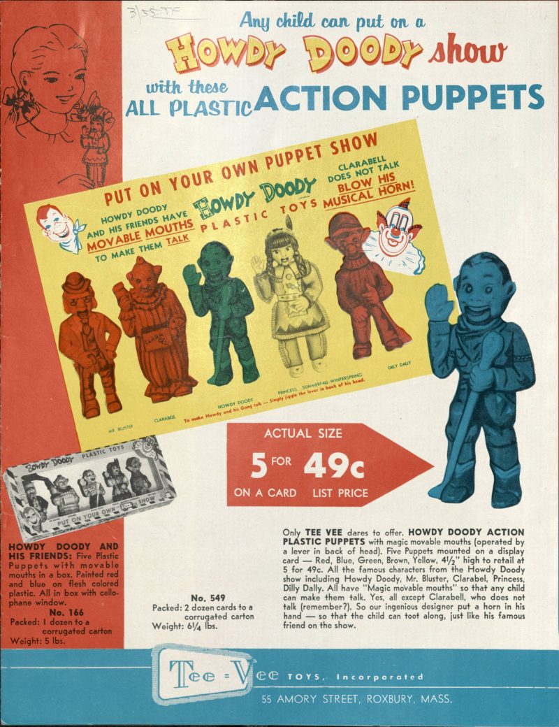 Tee-Vee Toys Inc. Plastic Howdy Doody Puppet Show Set on Display Card <FONT COLOR="ff000 ">*SOLD*</font> - Image 4